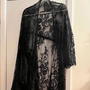 Black lace cover up
